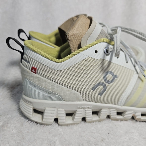 Womens On Cloud X Shift Vapor Acacia Off White Yellow Running Sneakers Shoes - Picture 7 of 14